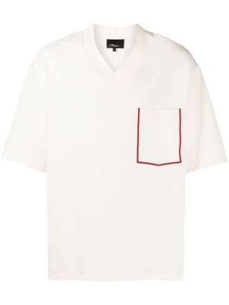 3.1 Phillip Lim T-shirt con bordo a contrasto - Bianco