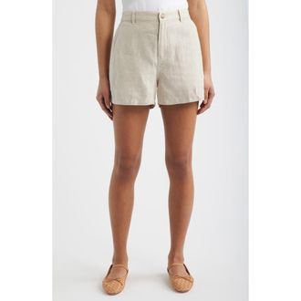 Madewell Zoe Linen Shorts in Oat at Nordstrom, Size 10