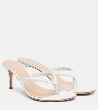 Gianvito Rossi Calypso 70 leather thong sandals