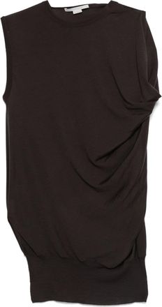 Stella McCartney Top met gedrapeerdee gebreide - Bruin