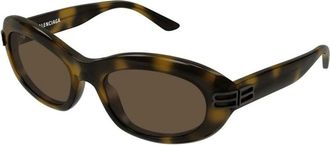 Balenciaga Bb 0431S Zonnebril - Dames - Zonnebrillen - Bruin - 57 MM - Nylon - Accessoires