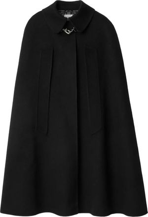 Burberry Cape met klassieke kraag - Zwart