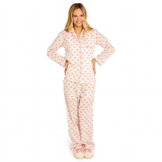 Two's Company Coquette Pajama In Bow Pink