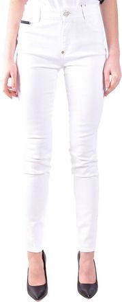 Philipp Plein White Cotton Trousers