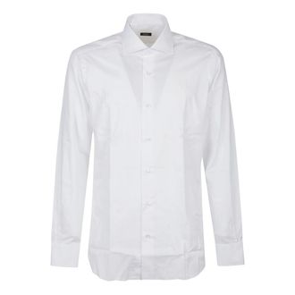 Barba Casual Katoenen Overhemd - Heren - Zakelijke Overhemden - Wit - 2XL - Katoen - Overhemden