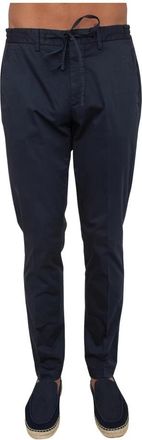 Corneliani Pantalone - Heren - Chinos - Blauw - 3XL - Katoen - Broeken