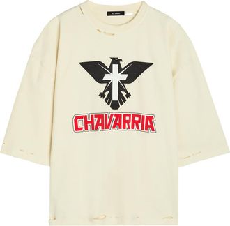 Willy Chavarria Tectate Buffalo Printed Cotton T-shirt - White - XL