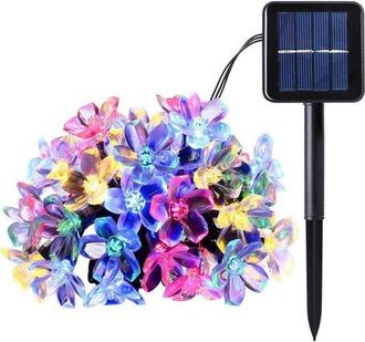OEM Guirnalda De Luces Solares Con M&uacute;ltiples Led Para Vallas De Jard&iacute;n, Patio, C&eacute;sped, Jard&iacute;n, Decoraci&oacute;n De Fiestas, Multicolor, 12 M, 100 Led