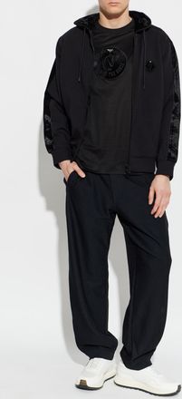 Emporio Armani T-shirt With Patch, Mens, Black