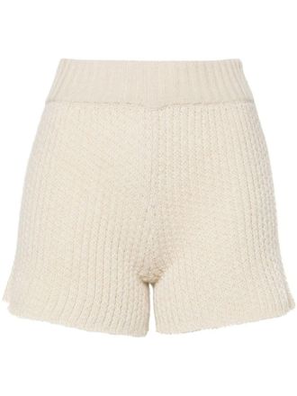 Alanui Ribgebreide shorts - Beige