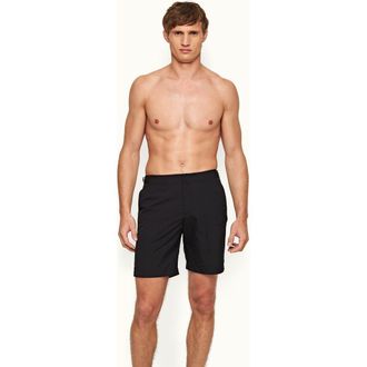 Orlebar Brown Dane Longest-Length Swim Shorts in Black at Nordstrom, Size 30