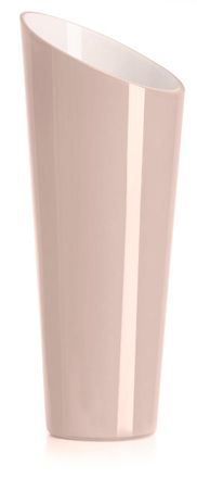 IVV horizon vase h-38 cm t/f oblique encased exterior peach interior milk white
