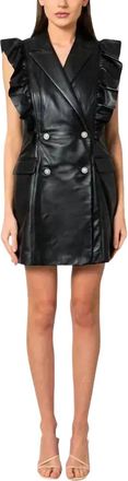 Custommade Kobane Leather Dress In Black