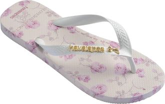 Havaianas Slim Square Logo Flip Flop in Beige at Nordstrom, Size 11