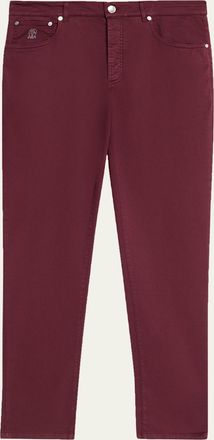 Brunello Cucinelli Mens Italian-Fit Denim Five-Pocket Pants