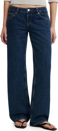 Cotton On Low Rise Straight Leg Jeans in Bayside Blue at Nordstrom, Size 12