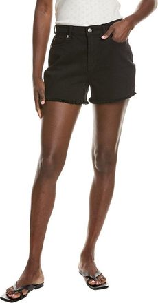 7 For All Mankind Black Fray High-Waist Short