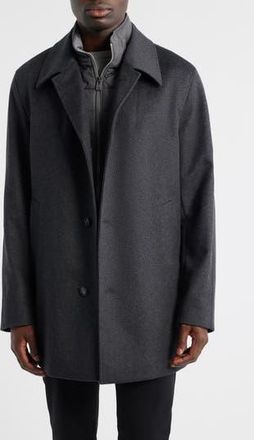 BOSS Clark Wool Blend Bib Jacket in Medium Grey at Nordstrom Rack, Size 44 - Regular