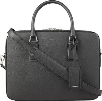 Sandro Reconstituted leather briefcase in Black at Nordstrom, Size Medium
