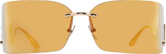 Dolce & Gabbana Brown Mirror Gold Wrap Ladies Sunglasses DG2319 02/5A 79