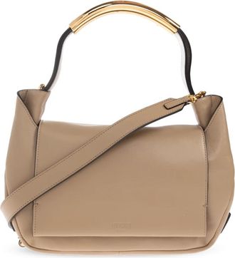 Moschino Handtas - Dames - Handtassen - Beige - ONE Size - Leer - Tassen