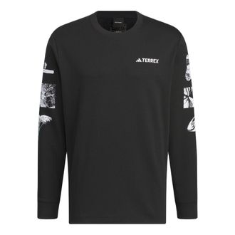 adidas National Geographic Aeroready Graphic Long Sleeve Tee Asia Sizing Black IS9510