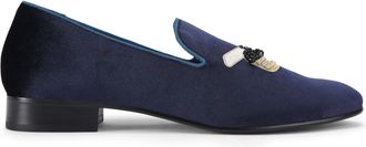 Kurt Geiger Mens Ace Emby Loafers - Navy Fabric - Size UK 10