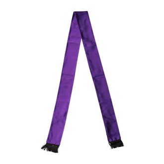 Dolce & Gabbana Silky Scarves, male, Purple, Size: ONE SIZE Silk Fringed Neck Wrap Foulard Scarf