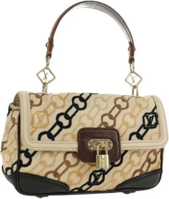 Louis Vuitton Pre-owned Vintage Handbag - Dames - Vintage Handtas - Beige - ONE Size - Leer - Vintage