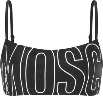 Moschino Top bikini con stampa - Nero