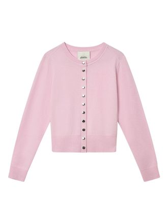 Isabel Marant Neutral Idesia Cropped Merino Cardigan