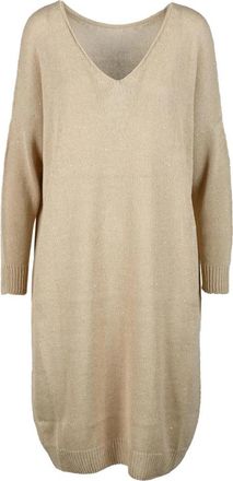 Fabiana Filippi Midi Jurk - Dames - Casual kleedjes - Beige - M - Katoen - Kleedjes