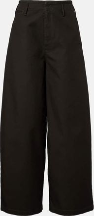 Christophe Lemaire High-rise cotton twill wide-leg pants