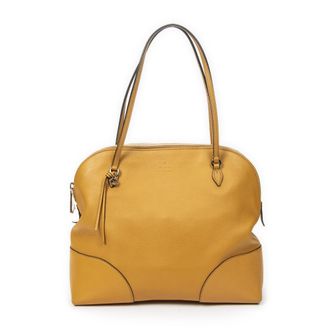 Gucci Pre-owned Womens Bree Dome Tote Shoulder Bag - Yellow - One Size
