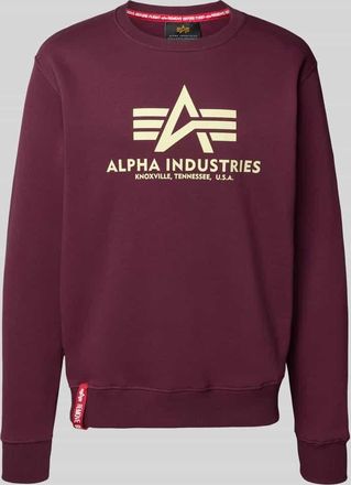 Alpha Industries Alpha Industries Sweatshirt mit Label-Print in Bordeaux, Größe XXXL
