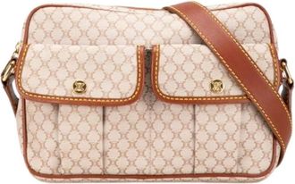 Celine Pre-owned Cross Body Bags, female, Beige, Size: ONE SIZE Pre-owned Vintage Leather Cross Body Bag