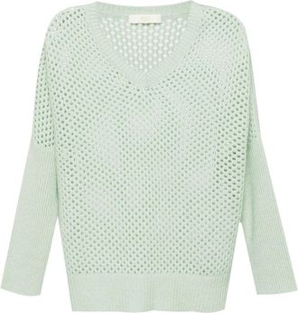 Fedeli Locri open-knit jumper - women - Linen/Flax/Cashmere - 40 - Blue