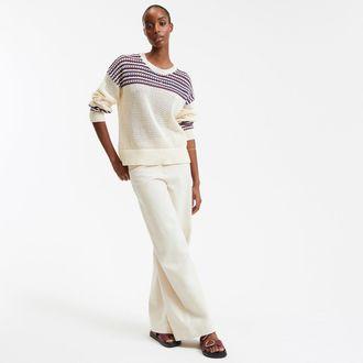 La Redoute Collections Trui met ronde hals in grof tricot