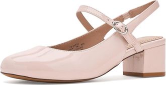 Johnston & Murphy Sienna Mary Jane Slingback Womens Wedge Shoes Blush : 9.5 M, Leather
