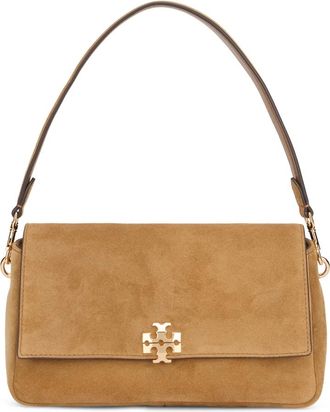 Tory Burch Tassen, Dames, Bruin, ONE Size, Su&egrave;de, Kleine Charlie Su&egrave;de Schoudertas