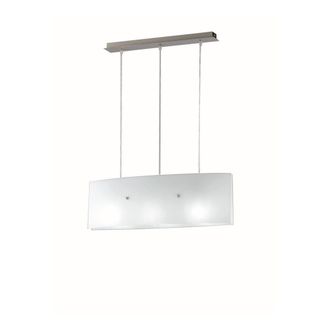 Netlighting AMSTERDAM 3 Light Straight Bar Pendant Ceiling Light White 63x20cm | Size: 63x20 cm