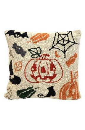 R16 Home Embroidered Halloween Icon Throw Pillow in Cream/multi at Nordstrom Rack
