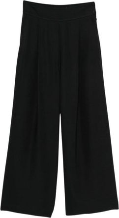 Emporio Armani Wide Broeken - Dames - Wijde Broeken - Zwart - XL - Broeken