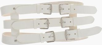 Dsquared2 Cintura Bustier TRIPLE in Pelle 150mm taglia 65