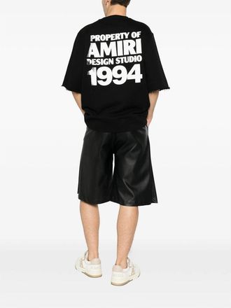 Amiri Logo-Printed Cotton T-Shirt - Black
