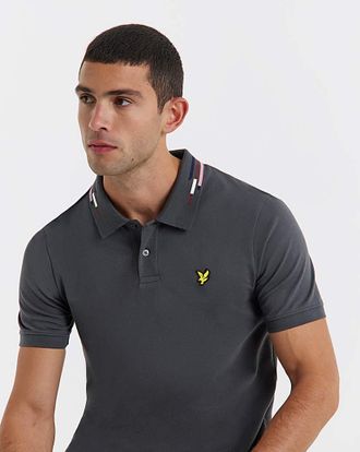 Lyle & Scott Tipped Polo - Gunmetal