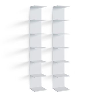 Vicco Estante De Pared Para Habitaci&oacute;n Infantil Paolo, Blanco, 30 X 190 Cm Lote De 2, Vicco
