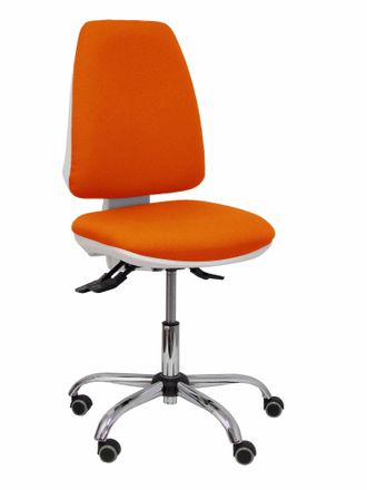 Piqueras y Crespo Piqueras Y Crespo - Silla Elche Blanca Asincro Bali Naranja Oscuro Ruedas De Parqu&eacute;