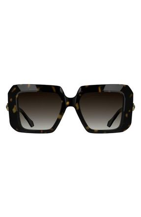 Kendra Scott Brooke 54mm Square Sunglasses in Dark Tortoise at Nordstrom