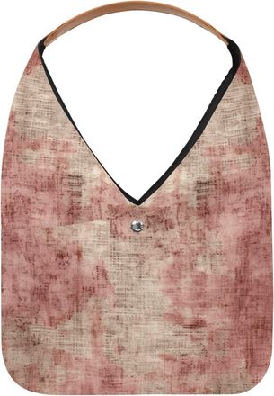 Generic Pink Vintage Mottled Pattern Reusable Lightweight Grocery Bags - Foldable Into Compact Pouch, Washable & Sturdy, Multipurpose for Shopping and Travel